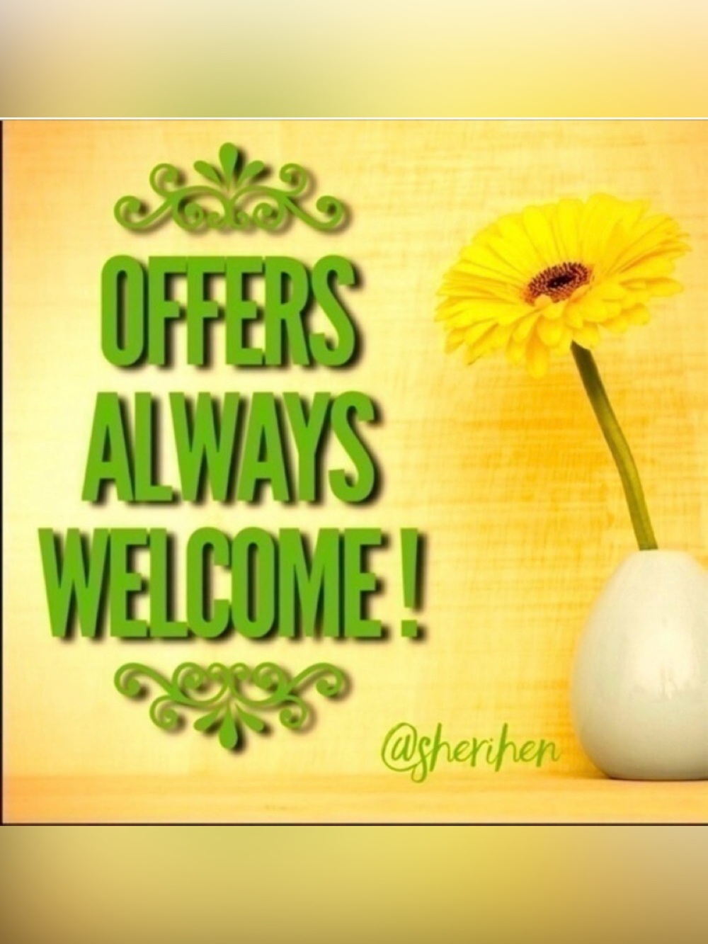 Reasonable offers are always welcome